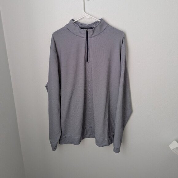 Peter Millar Half Zip Striped Pullover, XXL - Picture 1 of 5